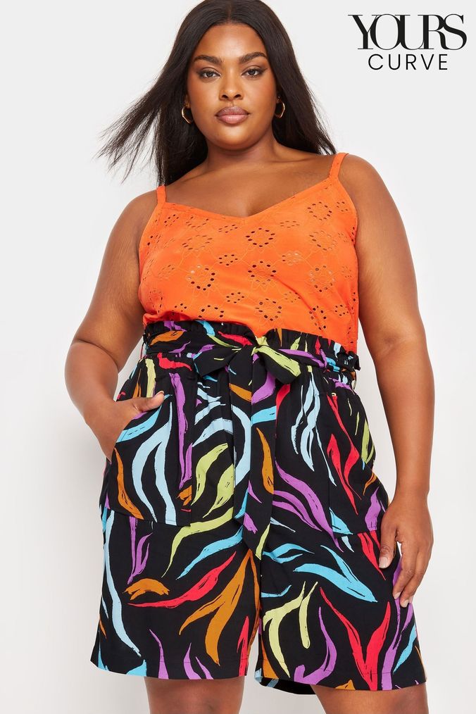 Buy Women s Curve High Waisted Shorts Online Next UK