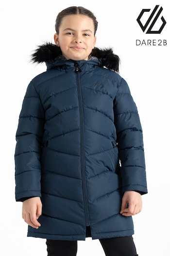 Dare 2b Girls Striking III Hooded Long Line Jacket (B46177) | £84