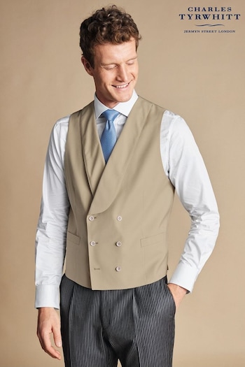 Charles Tyrwhitt Gold Adjustable Fit Morning V2 Suit: Waistcoat (B46268) | £100