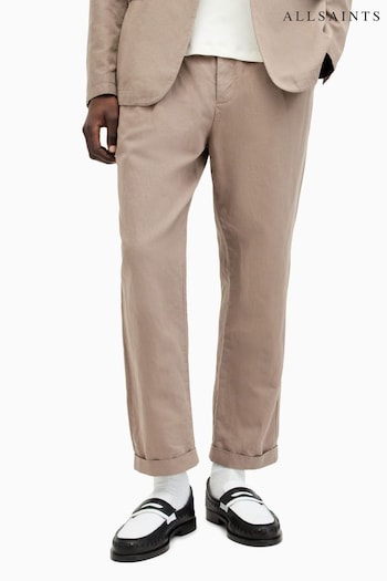 AllSaints Sainte Brown Trousers sur (B46352) | £159
