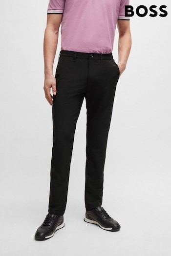 BOSS Black Tapered Fit Stretch Cuffed Chino Trousers (B46361) | £139