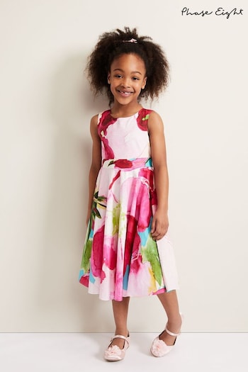 Phase Eight Nala Print Pink Dress (B46518) | £69