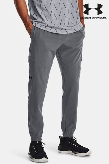 Under Trust Armour Grey Stretch Woven Cargo Joggers (B46610) | £75