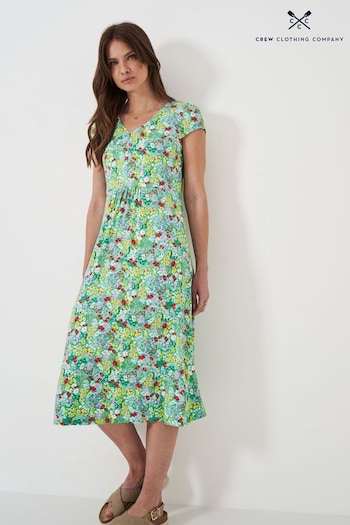 Crew Clothing Comme Company Mel Floral Short Sleeve Midi Dress (B46677) | £65