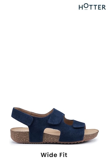 Hotter Blue Explore Touch Fastening Wide Fit Sandals (B46696) | £59