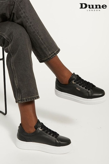 Dune London Eastern Branded Chunky Cup Sole Black Trainers (B46720) | £85