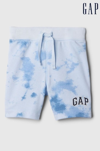 Gap Blue Tie-Dye Logo Pull On Baby Shorts (Newborn-5yrs) (B46841) | £10
