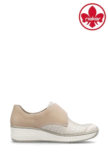 Rieker Womens Cream Bur Fastener Shoes (B46957) | £70