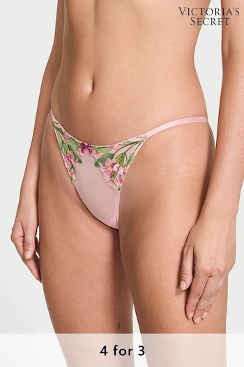 Victoria's Secret Pink Brazilian Lily Embroidery Knickers (B47022) | £25