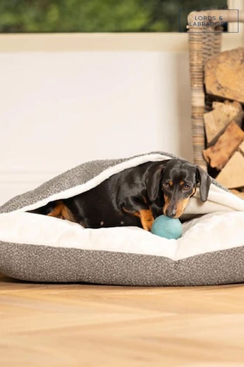Lords and Labradors Granite Boucle Sleepy Burrows Dog Bed (B47059) | £110 - £150