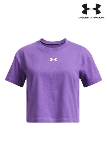 Under Armour Purple Crop Sportstyle Logo Short Sleeve T-Shirt (B47163) | £25