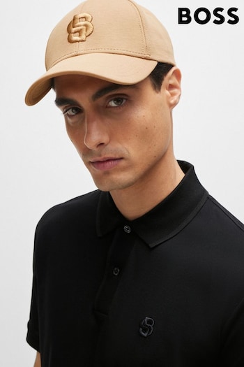 BOSS Natural Cotton-Blend Cap With Embroidered Double Monogram (B47168) | £45