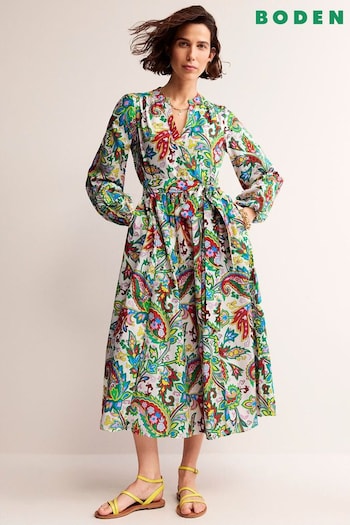 Boden Multi Jen Cotton Midi Dress (B47237) | £125