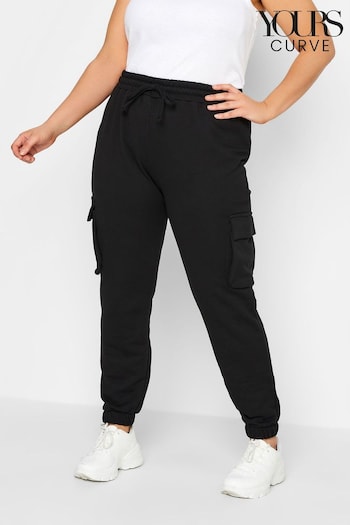 Yours Curve Black Cargo Joggers (B47279) | £27