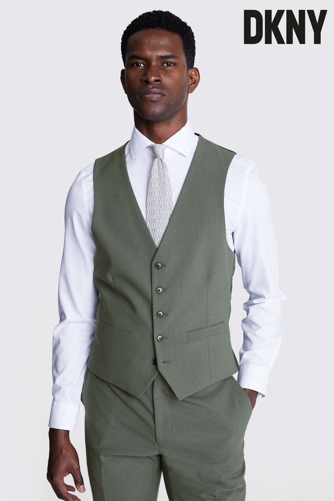Green top wool waistcoat
