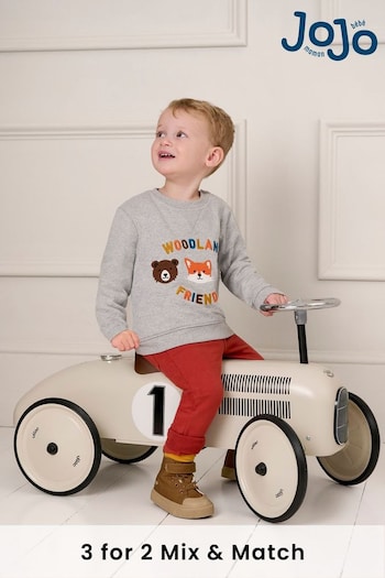 JoJo Maman Bébé Marl Grey Appliqué Sweatshirt (B47521) | £25