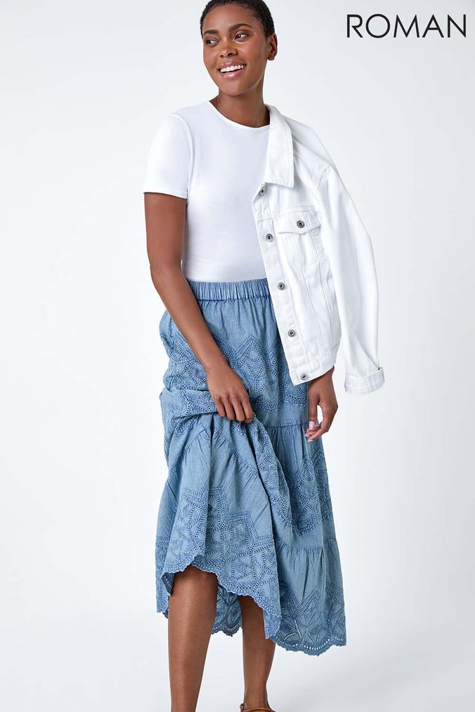 Buy Women s Skirts Curve Roman Holiday Denim Online ArvindShops