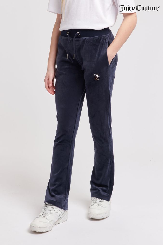 Girls navy blue joggers best sale