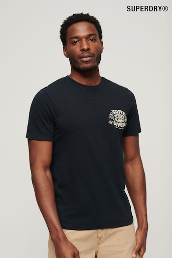 Superdry Black Retro Rocker Graphic T-Shirt (B47893) | £30