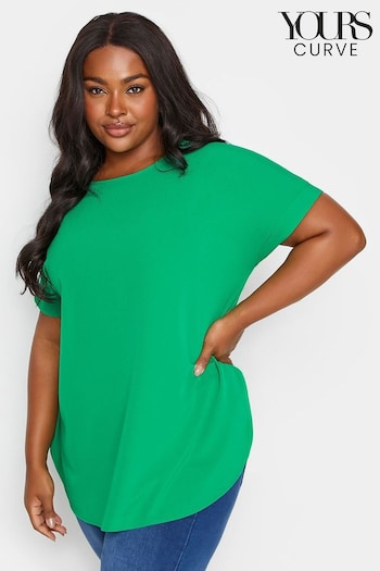Yours Curve Green Green Short Sleeve Blouse (B47911) | £20