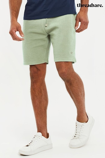 Threadbare Green Waffle Textured Sweat Shorts Mens (B47934) | £20