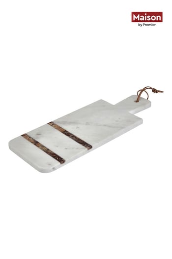 Maison by Premier White Forest Marble Paddle Board (B48206) | £36