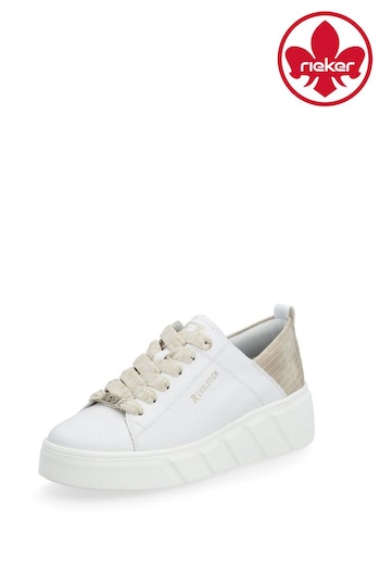 Rieker Womens Evolution Lace-Up White Shoes (B48253) | £77