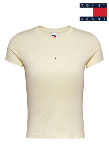 Tommy Femme Jeans Slim Natural Linear T-Shirt (B48279) | £35