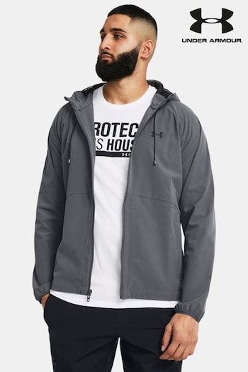 Under Commit Armour Grey Stretch Woven Windbreaker (B48316) | £75