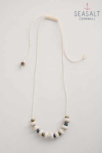 Seasalt Cornwall White Rushes Beaded Necklace (B48411) | £30
