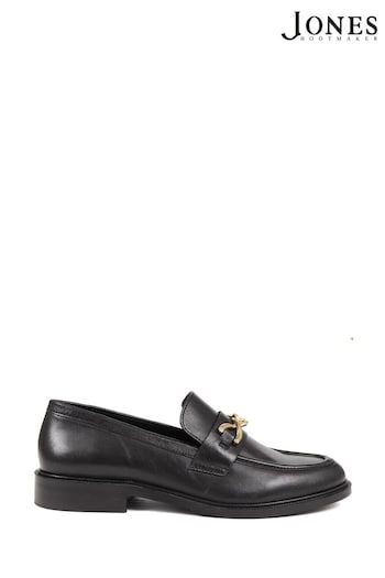 Jones Bootmaker Mari Leather Black Loafers (B48573) | £89