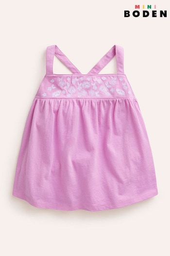 Boden Pink Embroidered Jersey Vest (B48647) | £15 - £17