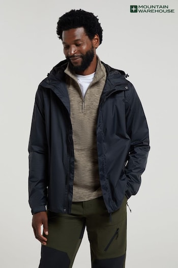 Mountain Warehouse Black Mens Torrent Waterproof Jacket (B48654) | £50
