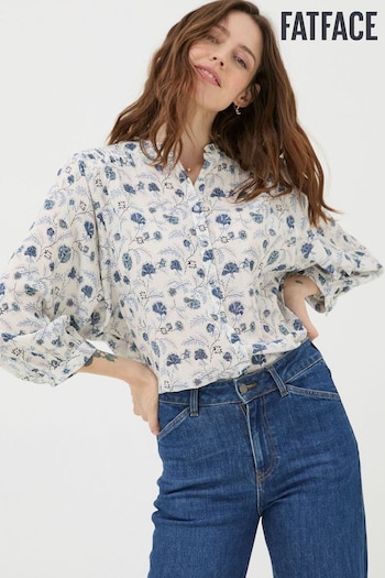 FatFace Natural Evelyn Flora Ditsy Blouse (B48704) | £49.50