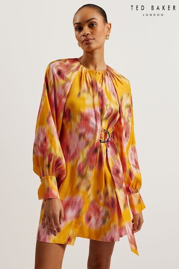 Ted Baker Orange Akemi Mini Wrap Dress (B48760) | £175