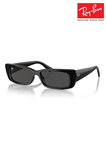 Ray Ban Teru Rb4425 Rectangle Black oval-frame Sunglasses (B48784) | £130