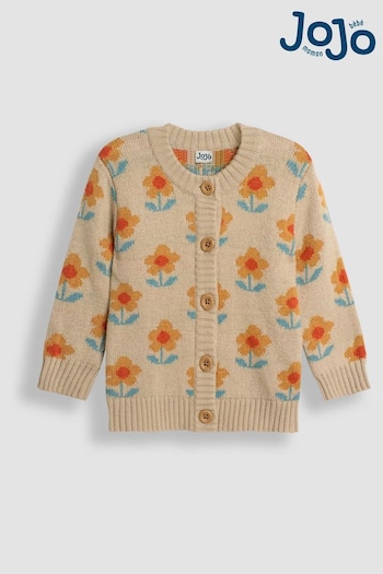 JoJo Maman Bébé Yellow Floral Cardigan (B48838) | £28