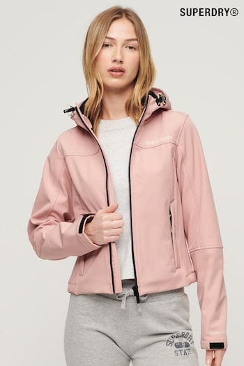 Superdry Pink Hooded Soft Shell Trekker Jacket (B48856) | £85