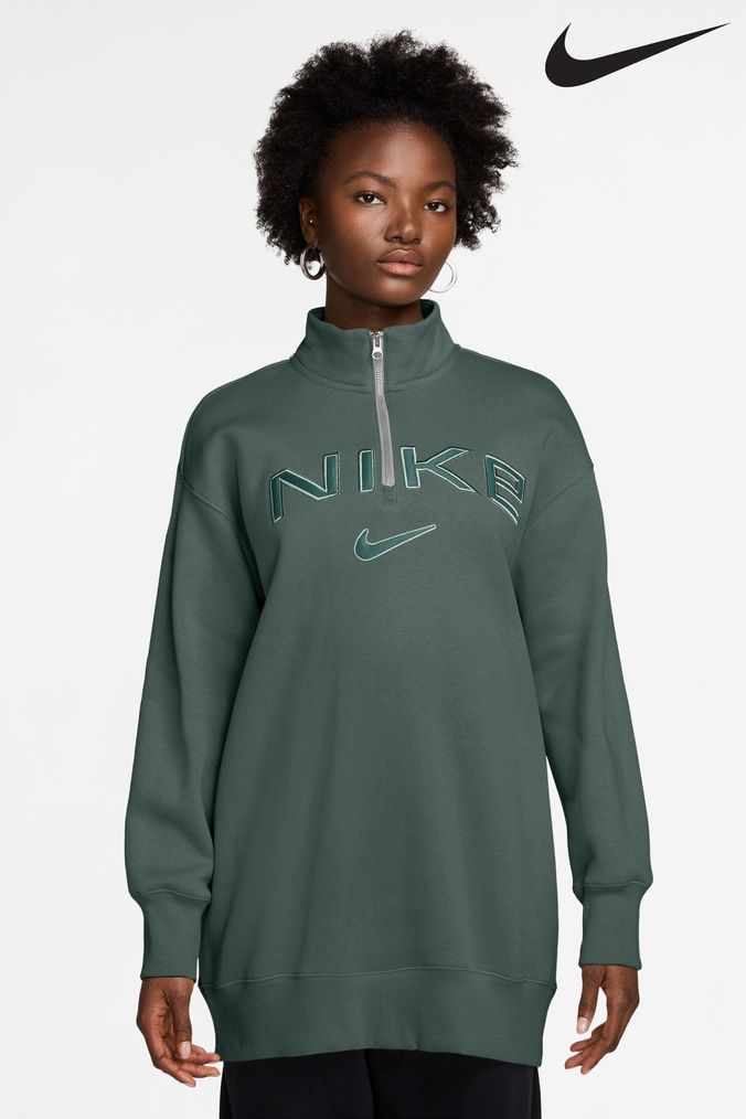 Nike green sweatshirt womens best sale
