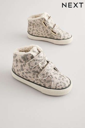 Animal Shimmer Wide Fit (G) High Top Trainers (B49194) | £22 - £24