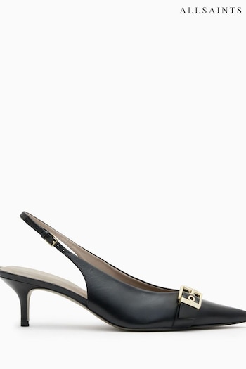 AllSaints Black Slingback Selina Heels (B49214) | £239