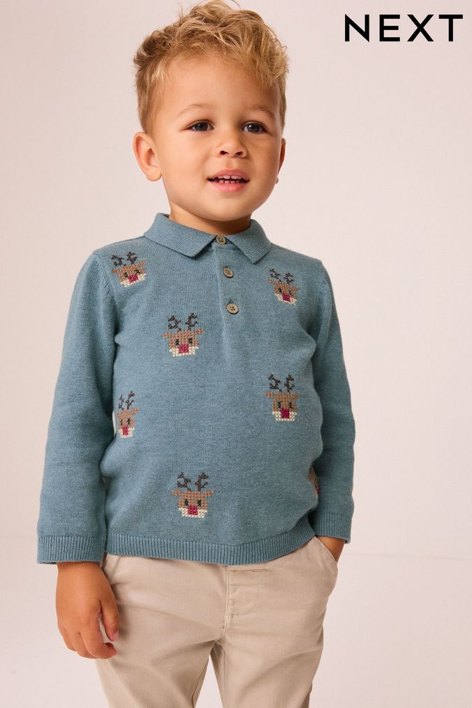 Boys christmas polo top