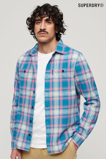 Superdry Blue Vintage Check Overshirt (B49449) | £65