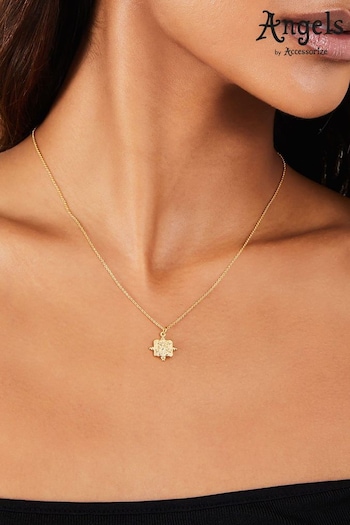 Accessorize 14ct Gold Plated Square Pendant Necklace (B49737) | £18