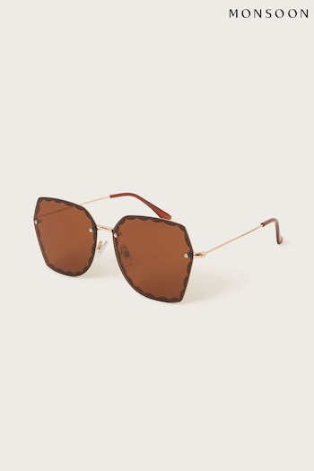 Monsoon Brown Oversized Ombre Sunglasses moon (B49739) | £15