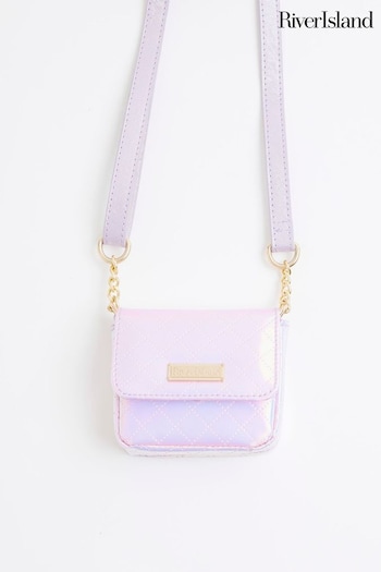 River Island Purple Girls Iridescent Mini Cross-Body Bag (B49815) | £15