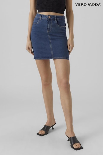 VERO MODA Blue Fitted Denim Mini Skirt (B49873) | £18