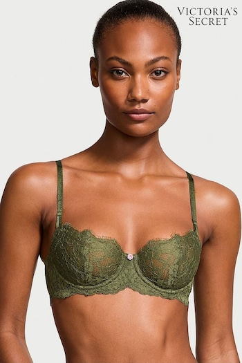 Victoria's Secret Woodland Green Lace Unlined Balcony Bra (B50001) | £39