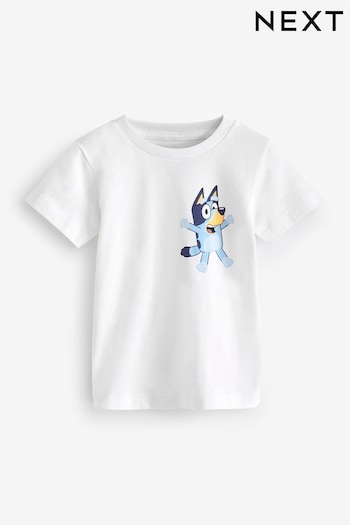 White Bluey Short Sleeve T-Shirt (6mths-7yrs) (B50023) | £9.50 - £11.50