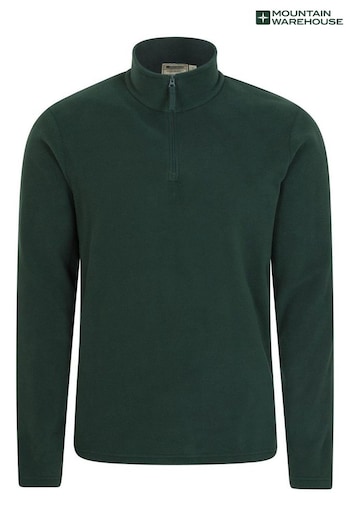 Mountain Warehouse Green Mens Camber Half Zip Fleece (B50096) | £25